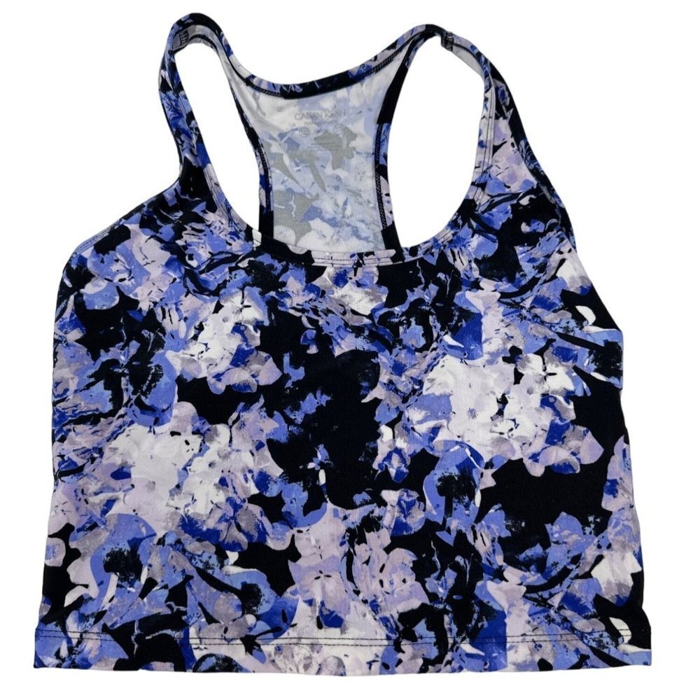 Calvin Klein Women’s Performance Stretch Blue Foral‎ Sports Bra Size S
